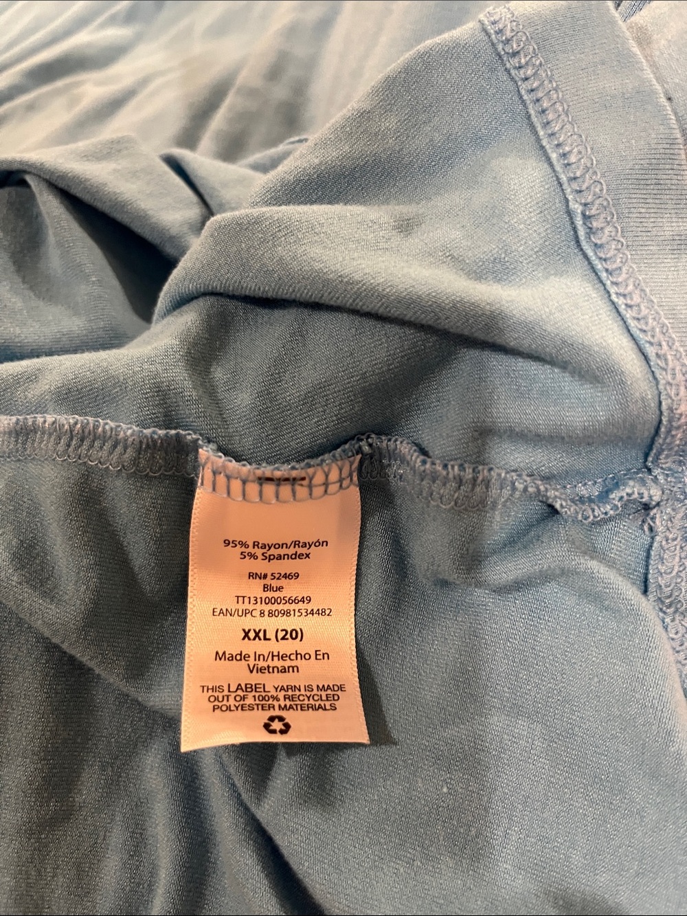 Time and Tru Sky Blue Sleeveless Tank Top - Picture 6 of 7